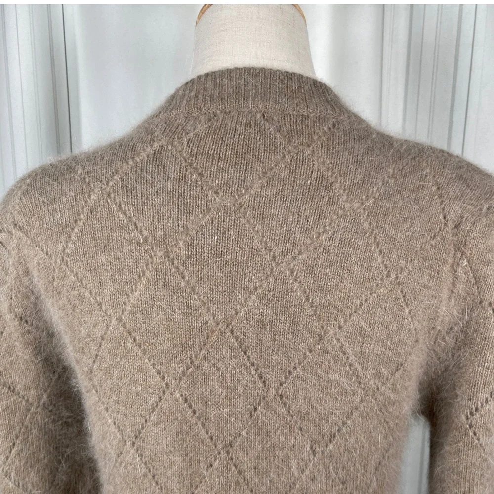 Vintage Stanley Blacker Angora Lambswool Embroidered Cardigan Medium - Picture 7 of 13